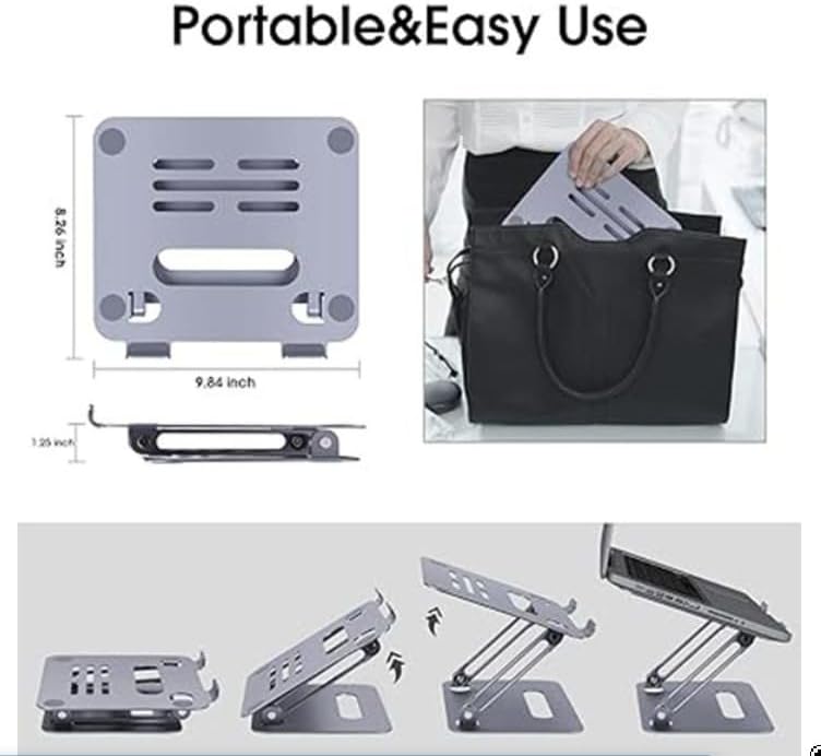 Laptop & Tablet Aluminum Stand - Adjustable & Foldable (GC)