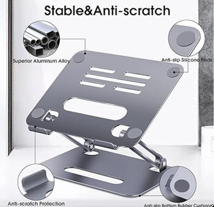 Laptop & Tablet Aluminum Stand - Adjustable & Foldable (GC)